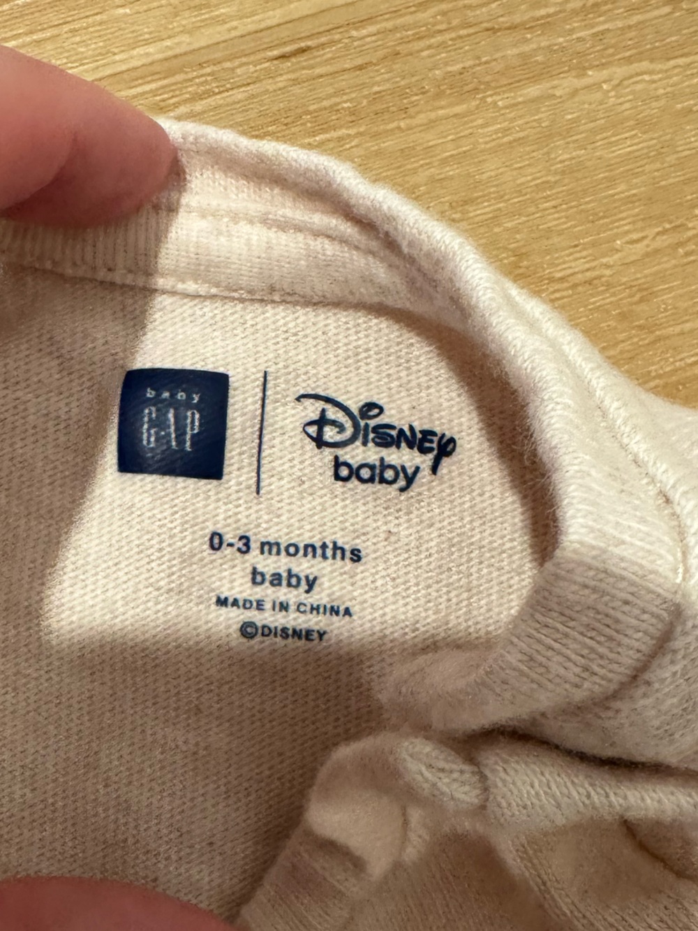 Bambi Disney Baby Gap Glitter Cream Long Sleeve Onesie Pajamas 0-3 months - Picture 2 of 4